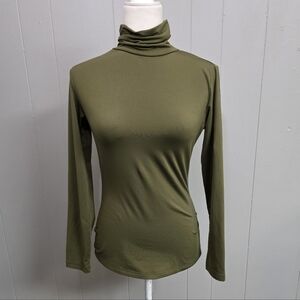 KLOTHO Olive Green Long Sleeve Turtleneck Top Size S